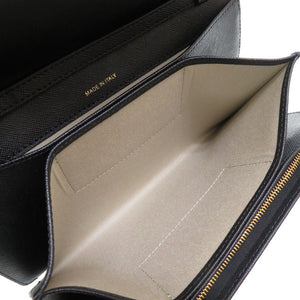 未使用 マルニ トランク レザー ブラック ショルダーバッグ バッグ 黒 0244 【中古】 MARNI