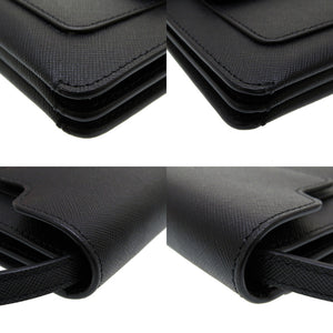 未使用 マルニ トランク レザー ブラック ショルダーバッグ バッグ 黒 0244 【中古】 MARNI