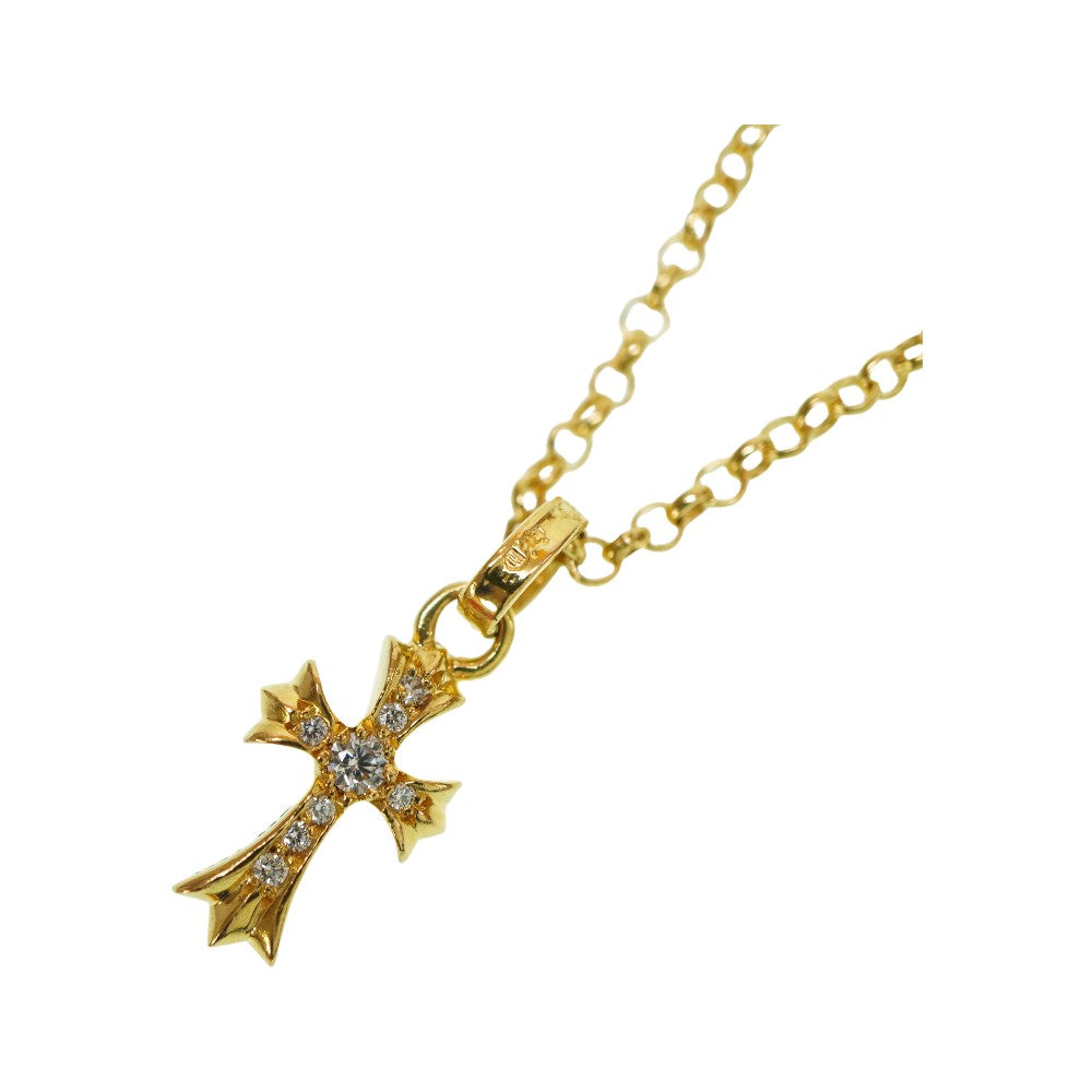 美品クロムハーツ CHクロス ベビーファット ダイヤ 22K ネックチェーン 20inch ネックレス イエローゴールド/純正ダイヤモンド ジュエリー 0001【中古】CHROME HEARTS アクセサリー