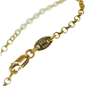 美品クロムハーツ CHクロス ベビーファット ダイヤ 22K ネックチェーン 20inch ネックレス イエローゴールド/純正ダイヤモンド ジュエリー 0001【中古】CHROME HEARTS アクセサリー