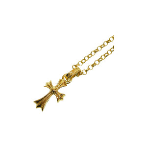 美品クロムハーツ CHクロス ベビーファット ダイヤ 22K ネックチェーン 20inch ネックレス イエローゴールド/純正ダイヤモンド ジュエリー 0001【中古】CHROME HEARTS アクセサリー