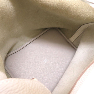 美品 エルメス ピコタンロックカザックMM トリヨンクレマンス ブラン パールグレー シルバー金具 □P刻印 ハンドバッグ バッグ 0007 【中古】 HERMES