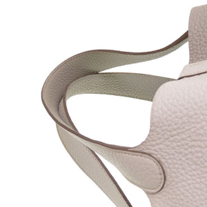 美品 エルメス ピコタンロックカザックMM トリヨンクレマンス ブラン パールグレー シルバー金具 □P刻印 ハンドバッグ バッグ 0007 【中古】 HERMES