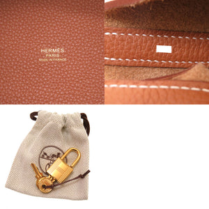 未使用 エルメス ピコタンロックPM トリヨンモーリス ゴールド ゴールド金具 B刻印(2023年製) ハンドバッグ バッグ 茶 0010 【中古】 HERMES