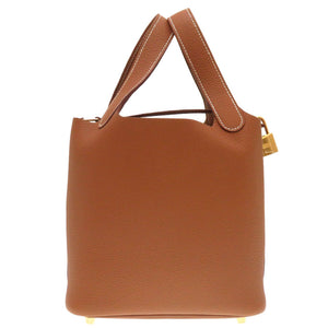 未使用 エルメス ピコタンロックPM トリヨンモーリス ゴールド ゴールド金具 B刻印(2023年製) ハンドバッグ バッグ 茶 0010 【中古】 HERMES