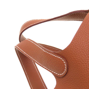 未使用 エルメス ピコタンロックPM トリヨンモーリス ゴールド ゴールド金具 B刻印(2023年製) ハンドバッグ バッグ 茶 0010 【中古】 HERMES