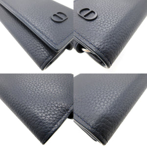 新品同様 ディオール CDロゴ レザー ネイビー 紺 6連 キーケース 0014【中古】Dior