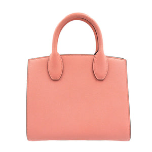 新品同様 サルヴァトーレフェラガモ スタジオ ボックス スモール 2WAY カーフ シルバー金具 Corallo ピンク ハンドバッグ ショルダーバッグ 0161【中古】Salvatore Ferragamo