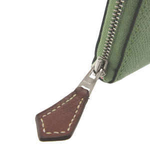 美品 エルメス アザップコンパクト シルクイン Y刻印(2019年製) ヴォーエプソン ヴェールクリケット コインケース 0018【中古】HERMES