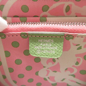 美品 エルメス アザップコンパクト シルクイン Y刻印(2019年製) ヴォーエプソン ヴェールクリケット コインケース 0018【中古】HERMES