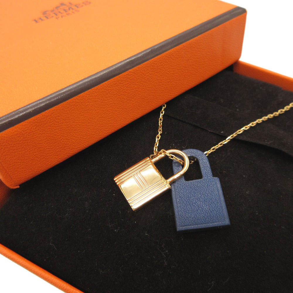 新品同様 エルメス オーケリー Z刻印(2021年製) ヴォースイフト メタル ネイビー 紺 ゴールド ネックレス 0019【中古】HERMES
