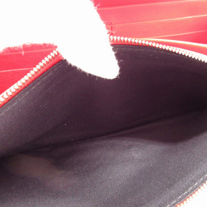 新品同様 バレンシアガ ペーパー 499207 レザー レッド 赤 2つ折り長財布 財布 0020【中古】BALENCIAGA