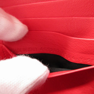 新品同様 バレンシアガ ペーパー 499207 レザー レッド 赤 2つ折り長財布 財布 0020【中古】BALENCIAGA