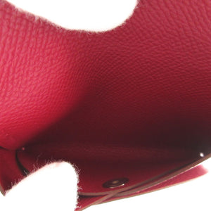 未使用 エルメス カルヴィデュオ B刻印(2023年製) ヴォーエプソン ルージュグレナ コインケース 0024【中古】HERMES