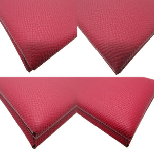 未使用 エルメス カルヴィデュオ B刻印(2023年製) ヴォーエプソン ルージュグレナ コインケース 0024【中古】HERMES