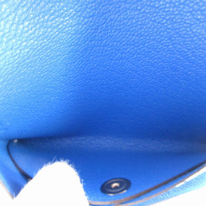 未使用 エルメス カルヴィデュオ B刻印(2023年製) シェーブル ブルーフランス コインケース 0025【中古】HERMES