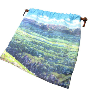 新品同様 ロエベ ジブリ ハウルの動く城 C822057X24 コットン リネン マルチカラー ドローストリング ポーチ 0026【中古】LOEWE