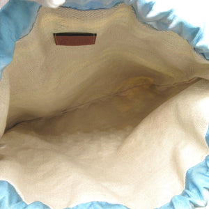 新品同様 ロエベ ジブリ ハウルの動く城 C822057X24 コットン リネン マルチカラー ドローストリング ポーチ 0026【中古】LOEWE