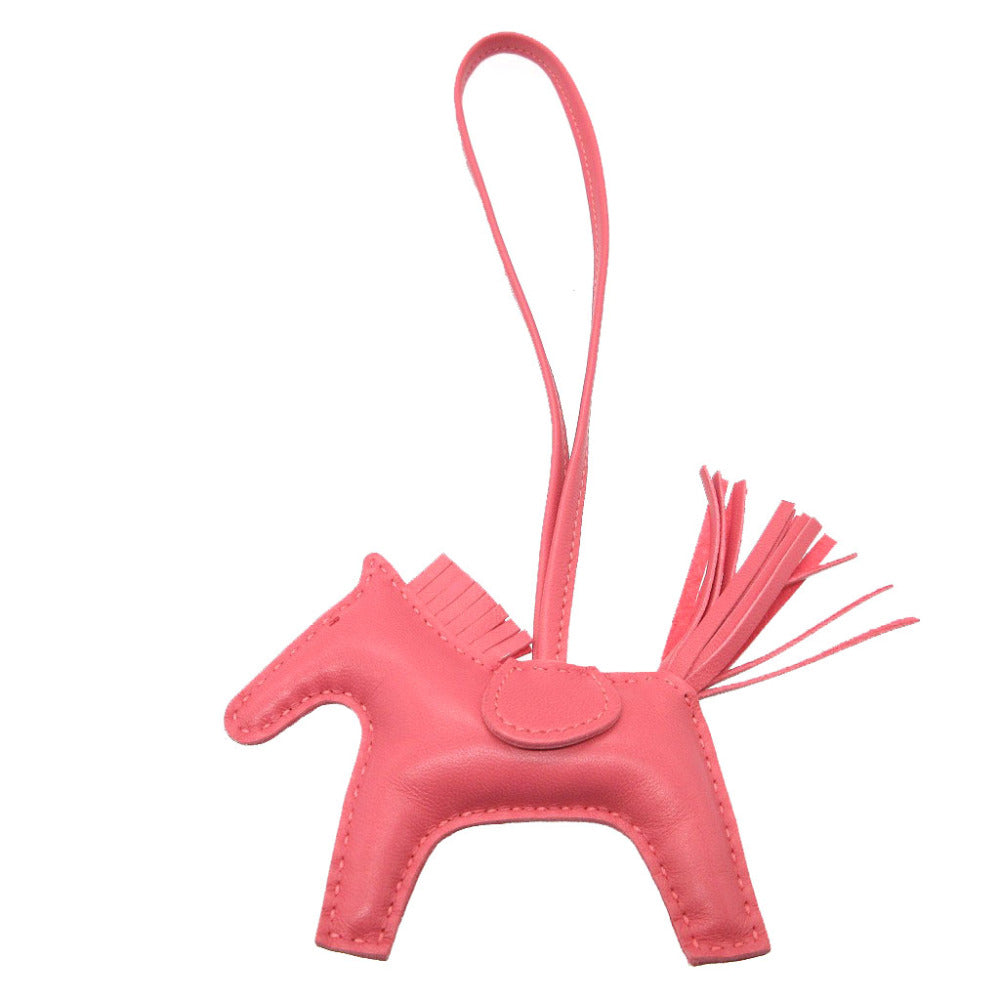 新品同様 エルメス ロデオチャームPM Y刻印(2020年製) アニューミロ ローズアザレ バッグチャーム キーホルダー 0027【中古】HERMES