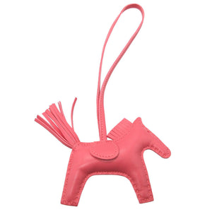 新品同様 エルメス ロデオチャームPM Y刻印(2020年製) アニューミロ ローズアザレ バッグチャーム キーホルダー 0027【中古】HERMES