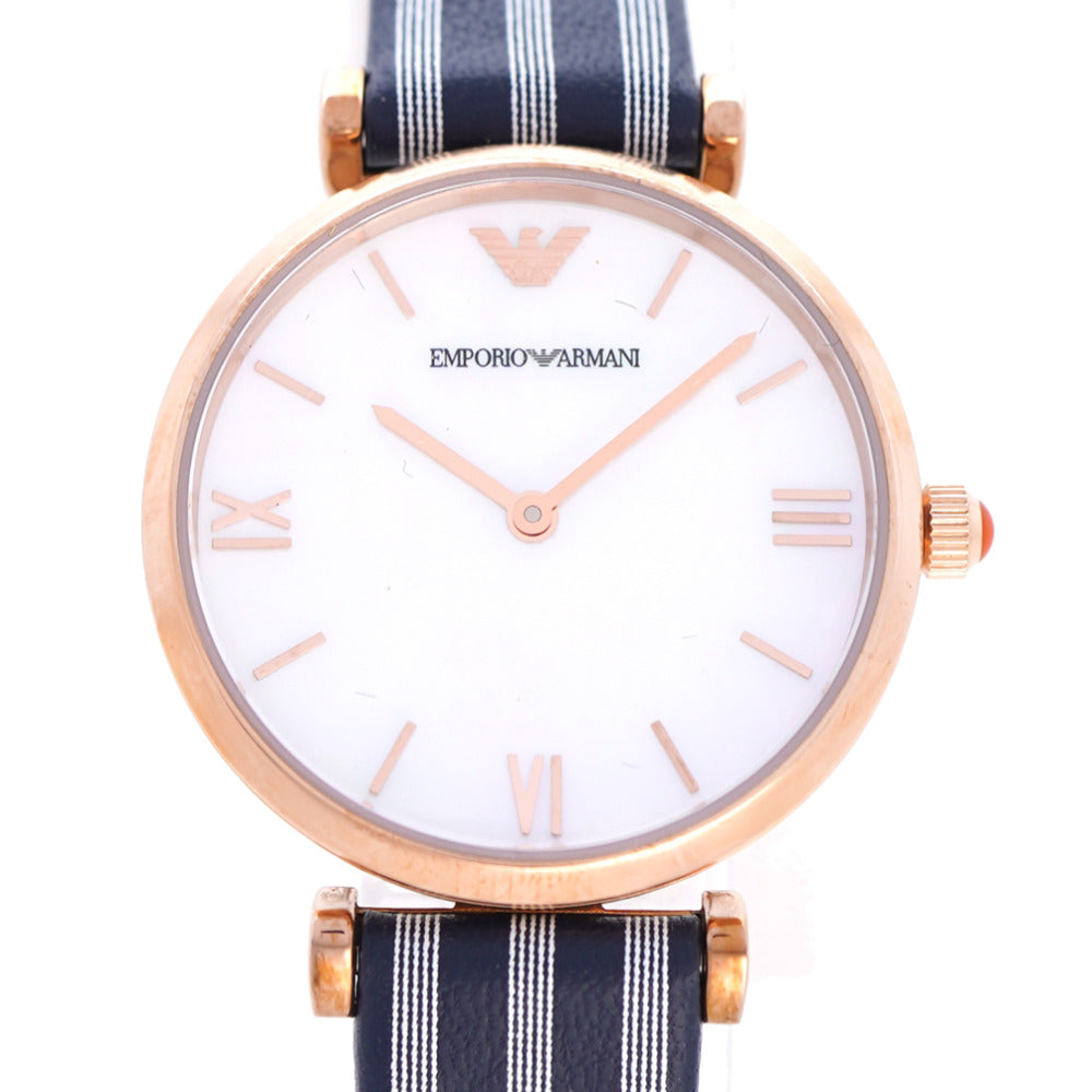 エンポリオ アルマーニ クオーツ AR-11224 腕時計  シェル 0034【中古】Emporio Armani レディース