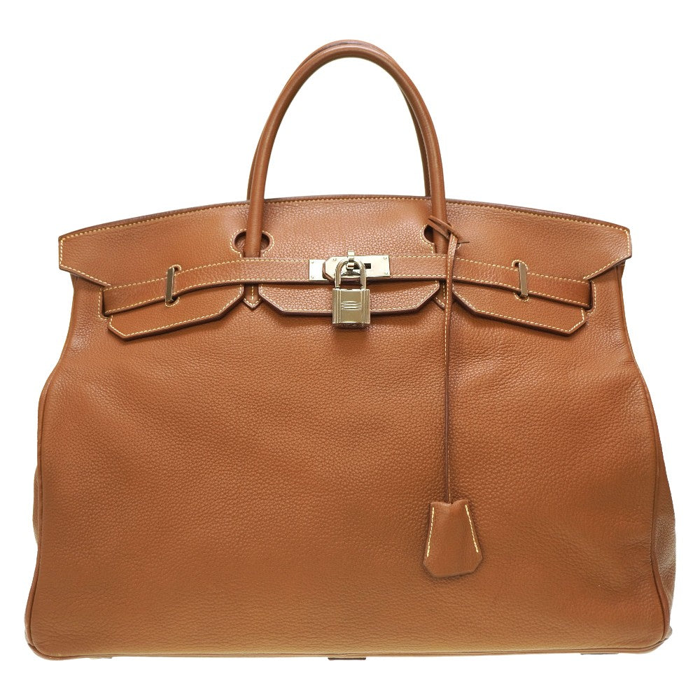 エルメス バーキン50 トゴ ゴールド シルバー金具 □L刻印 ハンドバッグ 0038【中古】HERMES