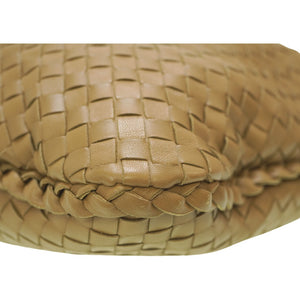 美品 ボッテガヴェネタ ホーボー イントレチャート ワンショルダーバッグ ブラウン 0043【中古】BOTTEGAVENETA