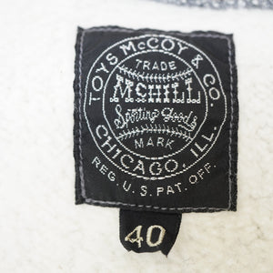 新品同様 トイズマッコイ ジップアップ スウェット TMC0011 スウェット サイズ40 グレー 0049【中古】TOYS McCOY'S メンズ