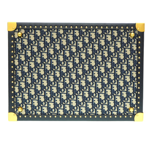 新品同様 ディオール × VESPA オブリーク トップケース トランク キャンバス ネイビー 紺 0052【中古】Dior