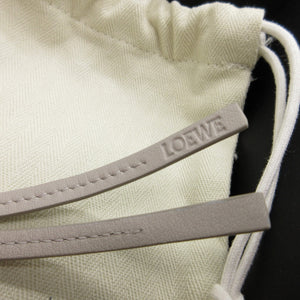 新品同様 ロエベ ラビット モチーフ うさぎ フェルト レザー グレー チャーム キーホルダー 0053【中古】LOEWE