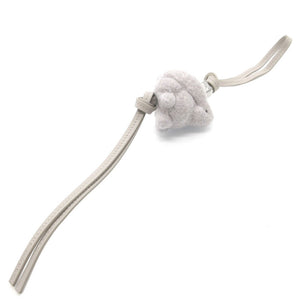 新品同様 ロエベ ラビット モチーフ うさぎ フェルト レザー グレー チャーム キーホルダー 0053【中古】LOEWE