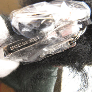 未使用 バーバリー トーマス ベア チャーム 8006452 バイカー カシミヤ レザー ベージュ グリーン 緑 キーホルダー 0054【中古】BURBERRY