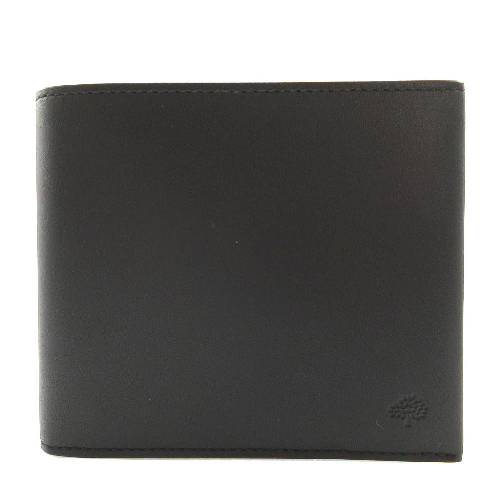 新品同様 マルベリー レザー ブラック 黒 2つ折り財布 財布 札入れ 0057【中古】Mulberry