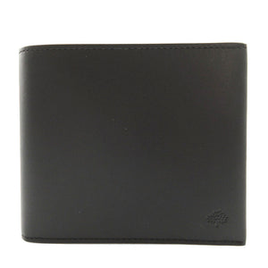 新品同様 マルベリー レザー ブラック 黒 2つ折り財布 財布 札入れ 0057【中古】Mulberry