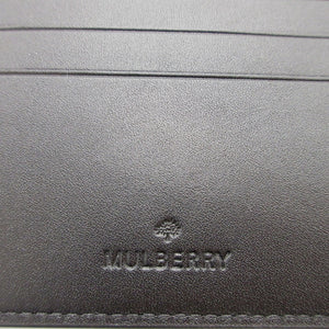 新品同様 マルベリー レザー ブラック 黒 2つ折り財布 財布 札入れ 0057【中古】Mulberry