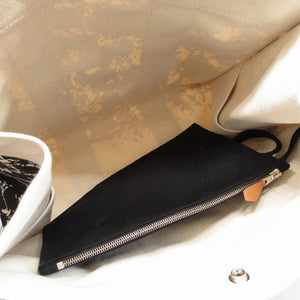 美品 エルメス ボラボラ PM シュバル キャンバス ホワイト 白 ブラック 黒 トートバッグ 0058【中古】HERMES