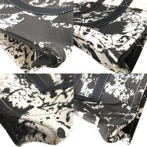 美品 エルメス ボラボラ PM シュバル キャンバス ホワイト 白 ブラック 黒 トートバッグ 0058【中古】HERMES