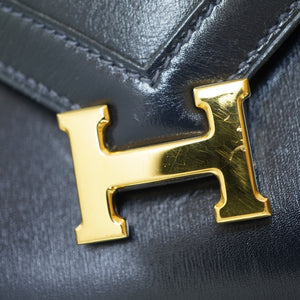 美品 エルメス
 リディ ショルダーバッグ ショルダーバッグ
 ボックスカーフ ネイビー 〇S刻印 0061
【中古】HERMES レディース