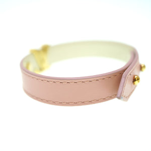新品同様 ルイヴィトン LV アイコニック ブレスレット M8088F レザー/メタル ライトピンク LV アクセサリー 0063【中古】LOUIS VUITTON