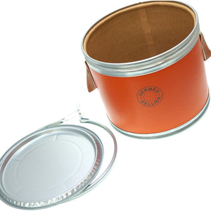 新品同様 エルメス サドルボックス 馬具入れ 缶 ハンドバッグ オレンジ 0064【中古】HERMES