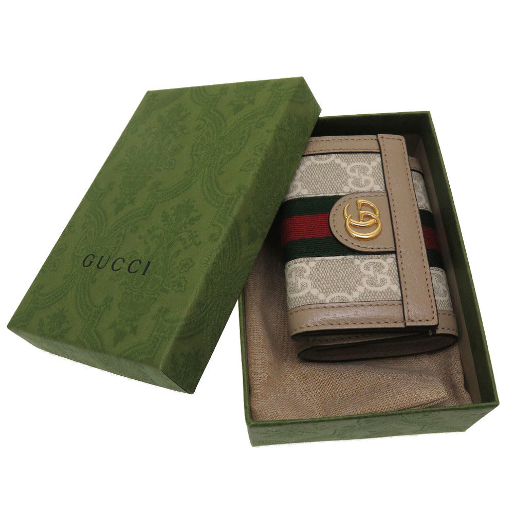 未使用 グッチ オフィディア GGキャンバス ベージュ 735099 三つ折り財布 財布 0065 【中古】 GUCCI
