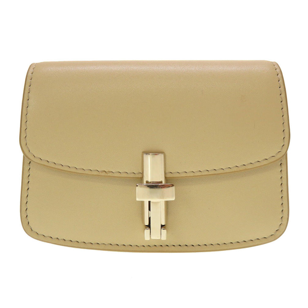 ザ ロウ ソフィア SOFAレザー ベージュ ゴールド金具 カードケース 名刺入れ 0066 【中古】 THE ROW