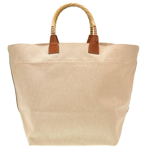 美品 エルメス スティープル トート ラージ キャンバス ベージュ トートバッグ バッグ 0084 【中古】 HERMES