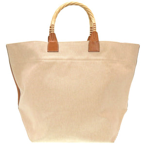美品 エルメス スティープル トート ラージ キャンバス ベージュ トートバッグ バッグ 0084 【中古】 HERMES