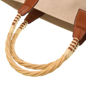 美品 エルメス スティープル トート ラージ キャンバス ベージュ トートバッグ バッグ 0084 【中古】 HERMES