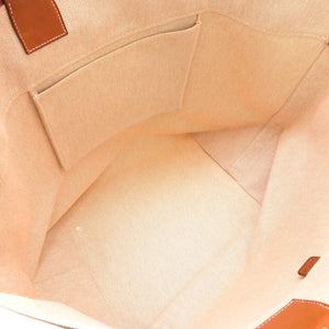 美品 エルメス スティープル トート ラージ キャンバス ベージュ トートバッグ バッグ 0084 【中古】 HERMES