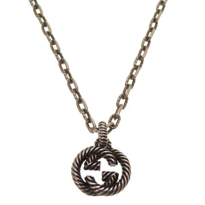 美品 グッチ インターロッキングG シルバー925 ネックレス アクセサリー 0097 【中古】 GUCCI メンズ
