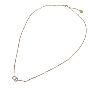 新品同様 クリスチャン ディオール クレールディーリュヌ ロゴ CD N0717CDLCY_D301 ゴールド ストーン ネックレス アクセサリー 0098 【中古】 Christian Dior