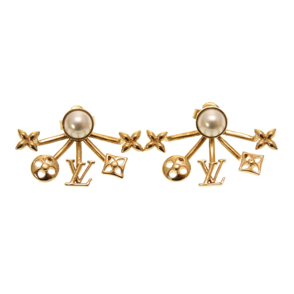 美品 ルイ ヴィトン ピアス クルーザー M00601 フェイクパール ゴールド アクセサリー LV 0101 【中古】 LOUIS VUITTON