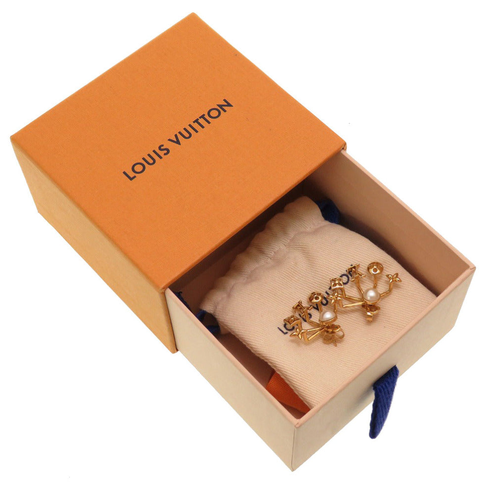 美品 ルイ ヴィトン ピアス クルーザー M00601 フェイクパール ゴールド アクセサリー LV 0101 【中古】 LOUIS VUITTON